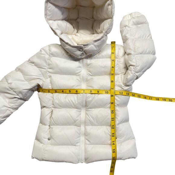 Polo Ralph Lauren Girls Down Puffer Hoodie Jacket Youth Size 5 White Pony - Picture 7 of 11